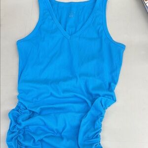 A New Day Blue Ruched Sleeveless dress